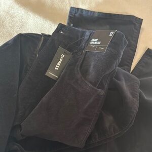 Express Black Velvet Pants